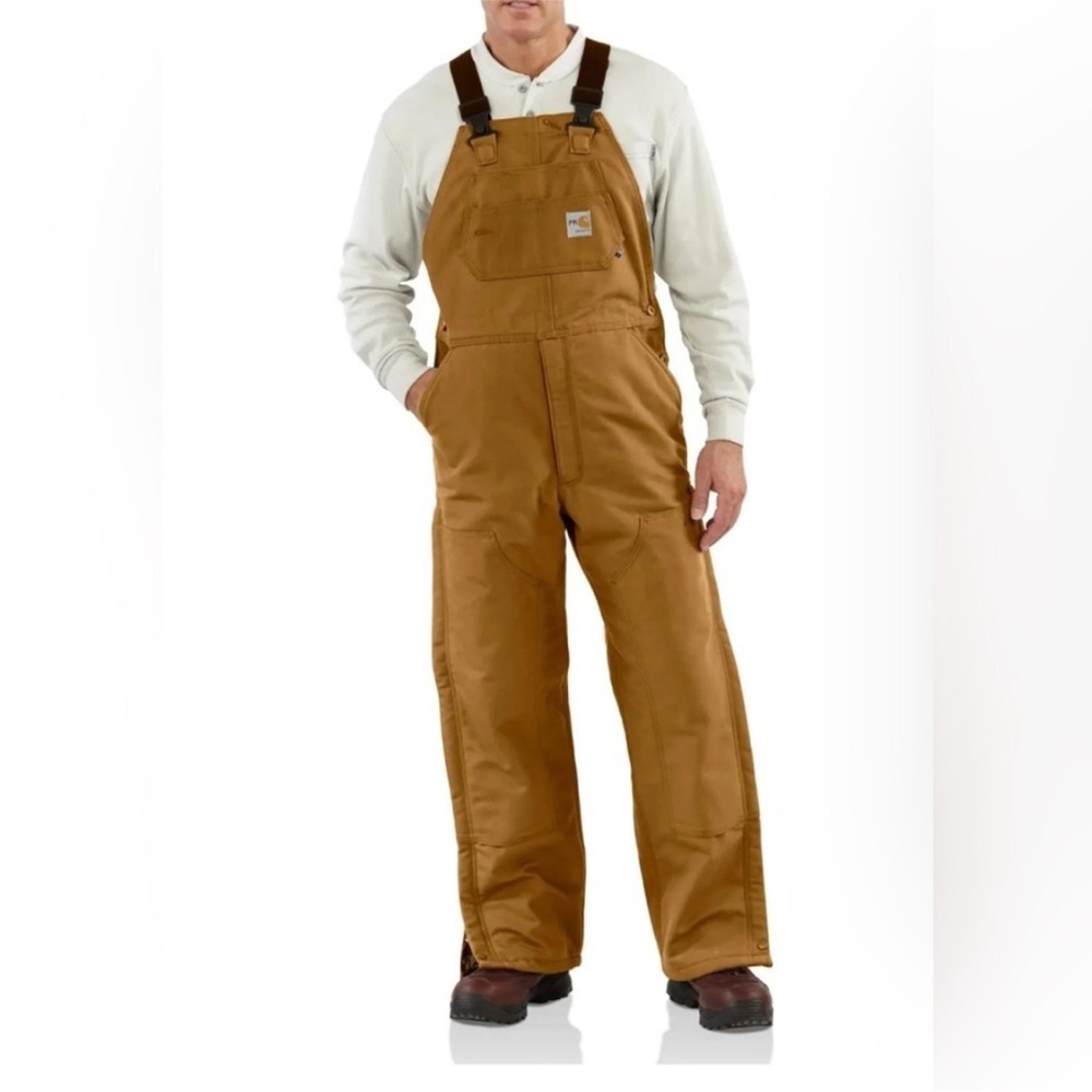 Men’s Carhartt FR Bib Overalls 48x32 Outdoor Hunting Winter